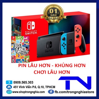 [Mã ELHAMS5 giảm 6% đơn 300K] Máy Nintendo Switch V2 Tặng Just Dance 2021 [Pin Lâu Hơn + 12 tháng bảo hành]