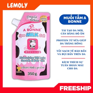 Muối Tắm Sữa Bò Tẩy Tế Bào Chết A Bonne Spa Milk Salt 350g Thái Lan Cho Da Mềm Mại Mịn Màng Trắng Hồng Rạng Rỡ