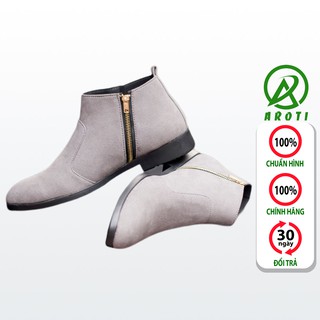 Giày Boot Nam Cao Cổ AROTI Chealsea Boot Chất Đẹp Cao Cấp,Đế Khâu Siêu Bền,Tăng Chiều Cao 3cm Form Hàn Đủ size CB521 sp3