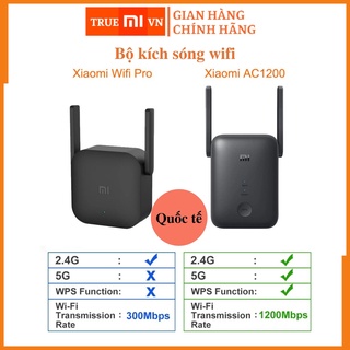 Bản Quốc Tế-Thiết bị kích sóng Xiaomi Wifi Repeater Pro, và Xiaomi AC1200