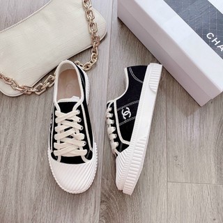 Giày thể thao sneaker cổ thấp trắng phối đen cực hot