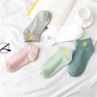 Tất pastel đám mây thời tiết cute