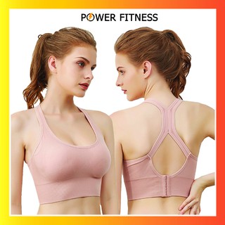 Áo bra tập gym nữ babe đẹp nâng ngực cao cấp cài sau Power Fitness B2011
