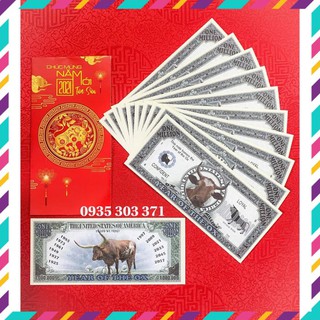 [SIÊU RẺ] Combo 10 Tờ Tiền Con Trâu 1 Triệu Đô Lưu Niệm Quà Mừng Tuổi 2021