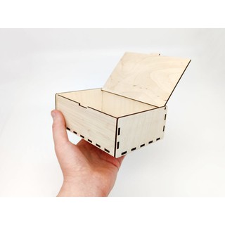 Hộp gỗ kích thước 15x10x4,7 cm đựng quà tặng, vật phẩm, giày dép, khắc logo/hình ảnh/ thương hiệu theo yêu cầu