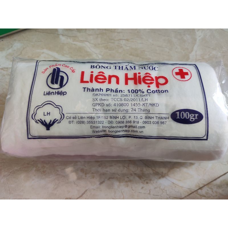 2 gói bông gòn y tế 25g, 50g, 100g