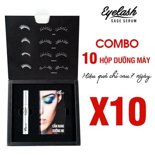 COMBO 10 HỘP Serum Dưỡng Lông Mày Sage A100 Eyebrow - Giúp Lông Mày Dài Và Dày Sắc Nét Sau 7 Ngày