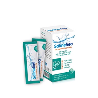 Gói muối sinh ly tự pha SalineSea cải thiện hơi thở thông mũi rửa vết thương dùng cho mọi đối tượng hộp 20 gói
