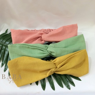 Băng đô nữ bờm rửa mặt cài tóc nơ sừng hươu nai tai thỏ mèo vải linen mềm mịn thiết kế đơn giản dễ thương cho nữ