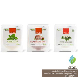 Chỉ Nha Khoa Bằng Tơ Lụa Radius Floss, 100% Vegan &amp; Thiên Nhiên