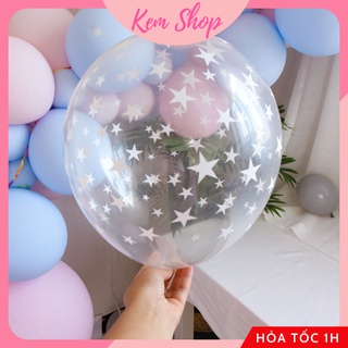 Bóng Trong Suốt In Hình Ngôi Sao Trang Trí Sinh Nhật Cho Bé Trai Bé Gái Người Lớn - K96