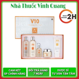 Bộ Combo V10 Skinaz Hàn Quốc Siêu Dưỡng Trắng, giảm nám tàn nhang [ Đảm bảo chính hãng]