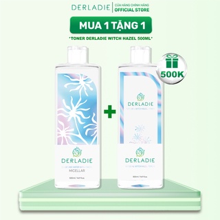 [MUA  1 TẶNG  1] Nước tẩy trang Derladie Cleansing Water Witch Hazel làm sạch, ngừa mụn trên da 500ml