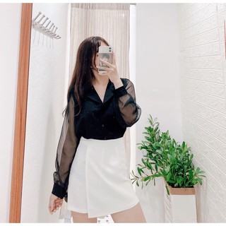 quần giả váy vạt chéo-m177