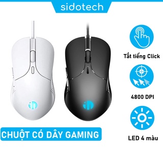 Chuột gaming máy tính Sidotech Inphic PB1 DPI 4800 tắt âm silent thiết kế cho chơi game và làm việc văn phòng