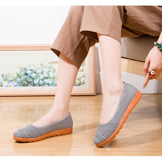 GIÀY BÚP BÊ VẢI ĐẾ BẰNG ÊM CHÂN CAO 2CM V189