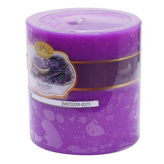 Nến thơm trụ tròn D10H10 Miss Candle MIC0239 10 x 10 cm (Tím, hương oải hương)