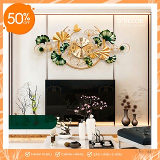 Đồng Hồ Treo Tường, Đồng Hồ Trang Trí Decor Lá Xanh Mã 2132