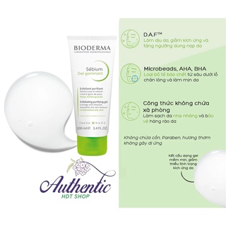 Tẩy da chết cho da dầu mụn BIODERMA Sébium Gommage 100ml (Bill Pháp Nội Địa)