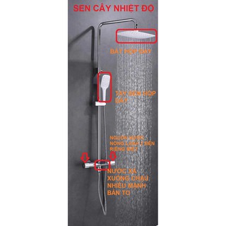 [LOẠI 1-HÀNG ĐÚC] Bộ Sen Cây Tắm Đứng Nóng Lạnh đồng thau mạ crom N2100 và tay sen và dây SEN CÂY NHIỆT ĐỘ