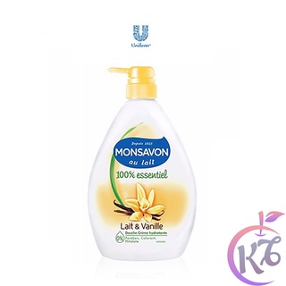 Sữa tắm dưỡng ẩm Monsavon chiết xuất từ sữa và hoa vani 1000ml (1 lít)