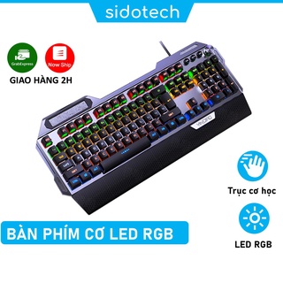 Bàn phím cơ gaming LED RGB SIDOTECH YINDIAO K100 chuyên chơi game 104 phím có LED biến đổi có kê tay chống mỏi cao cấp