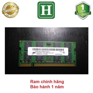 Ram laptop DDR2  2GB bus 667 - 5300s, hiệu Micron, bảo hành 1 năm