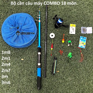 Bộ cần câu máy Shimano , Tặng kèm 18 món - Top1VN