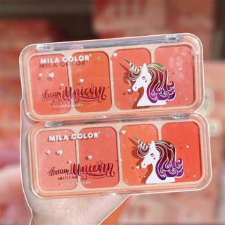 Bảng má hồng Mila 4 ô Dream Unicorn.[hàng chính hãng].Tặng kèm 1 cây chì kẻ mày.