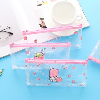 Hb78 hộp bút sữa đào trong hộp bút cute hộp bút dễ thương