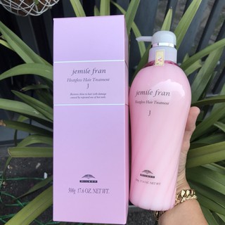 Dầu xả Milbon Jemile Fran Heatgloss Hair Treatment (Diamond) cho tóc khô sơ hư tổn 500ml