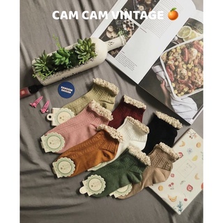 TẤT CAO CỔ NỮ VỚ CAO CỔ NAM ULZZANG CỔ BÈO REN TIỂU THƯ