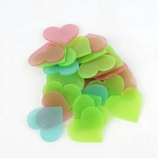 Sỉ 100 Trái tim dạ quang + kèm băng keo
