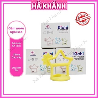 Gặm nướu cho bé Kichilachi hình ngôi sao, chất liệu 100% Silicon, có quai cầm chống rơi, cho bé 3 tháng trở lên