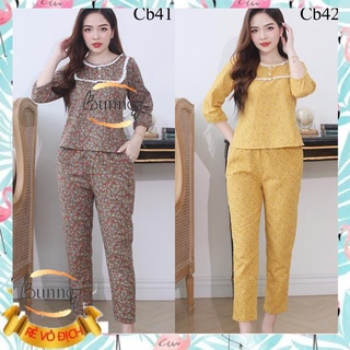 QUẦN ÁO BỘ NỮ MẶC NHÀ THU ĐÔNG, CHẤT LIỆU CHÀ BÔNG DÀY DẶN DÁNG ĐẸP