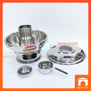 Nồi Lẩu Cù Lao - Lẩu Than - Lẩu Cồn Inox Cao Cấp - Hàng Việt Nam Sản Xuất