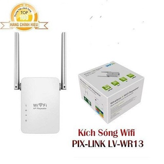 Bộ kích sóng, tăng sóng wifi chính hãng PIXLINK LV-WR13 2 Anten tốc độ tối đa 300Mbps