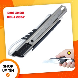 Dao rọc giấy Deli 2057 Đồ cắt giấy inox Dao trổ giấy lớn CHÍNH HÃNG