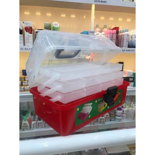 cốp nhựa 3 tầng đựng đồ nail, tặng thêm phần quà nhỏ xinh xinh