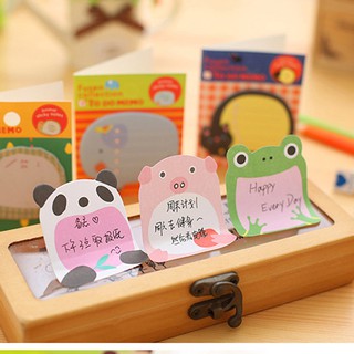Giấy note ghi chú dán hình thú cưng gấu lợn cute