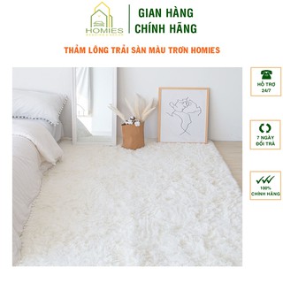 Thảm lông trải sàn HOMIES nhiều size (1m6 x 2m) (Đủ Màu) - Hàng loại 1 có mặt chống trượt lông dài