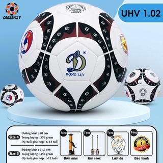 Bóng Đá Động Lực Chính Hãng In D UHV 1.02 Size Số 5, Trái Banh Da PU Cao Cấp Trẻ Em Người Lớn Thi Đấu Sân Cỏ Sân Đất Cát