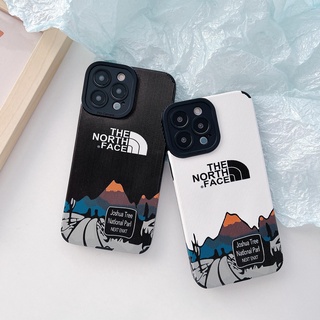Ốp Điện Thoại Da Họa Tiết The North Face Cho iphone 13 Pro Max i13 13pro 11 Pro Max i11 X XR Xs Max 7plus 8plus 12Pro 12 Pro Max