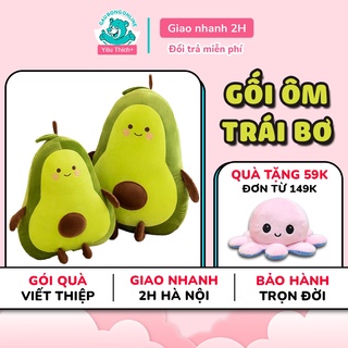 Quả bơ nhồi bông cao cấp | Gấu Bông hình trái bơ để ôm hình tròn chất mềm mịn cao cấp