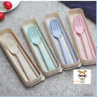 Bộ Đũa Thìa Dĩa Làm Từ Thân Lúa Mạch
