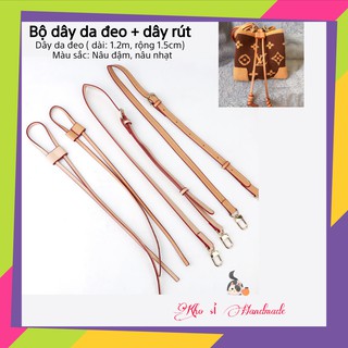 Bộ dây đeo chéo + dây rút bằng da loại tốt