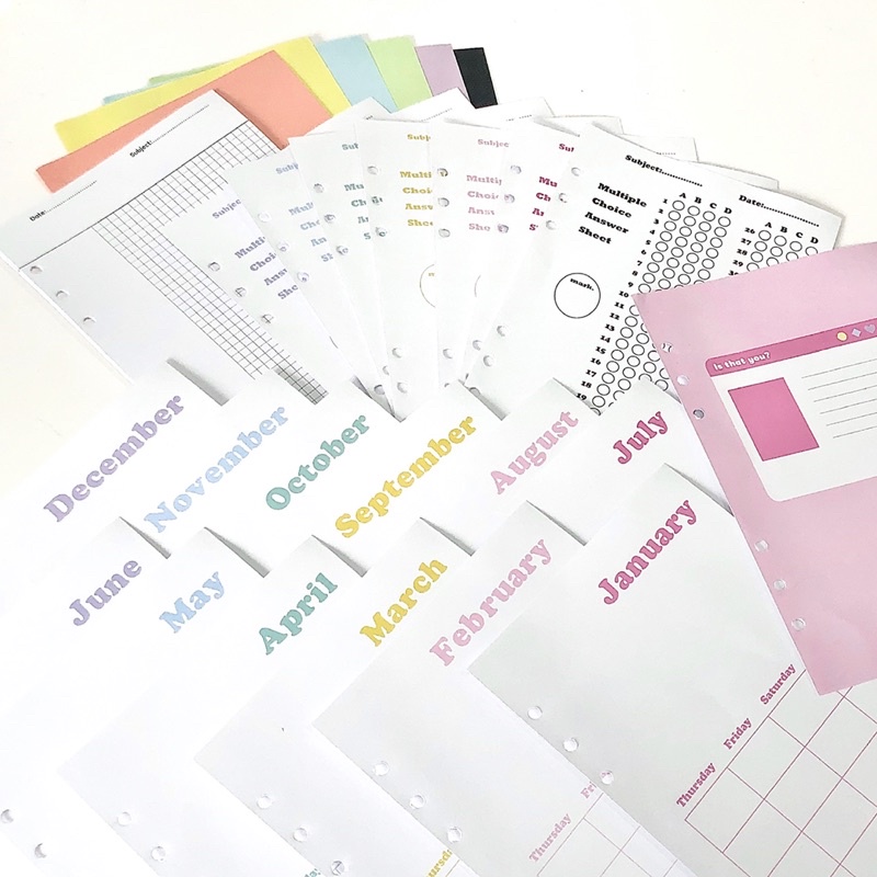 REFILL SỔ CÒNG A5/ GIẤY GẮN SỔ CÒNG A5 STUDY PLANNER 📚