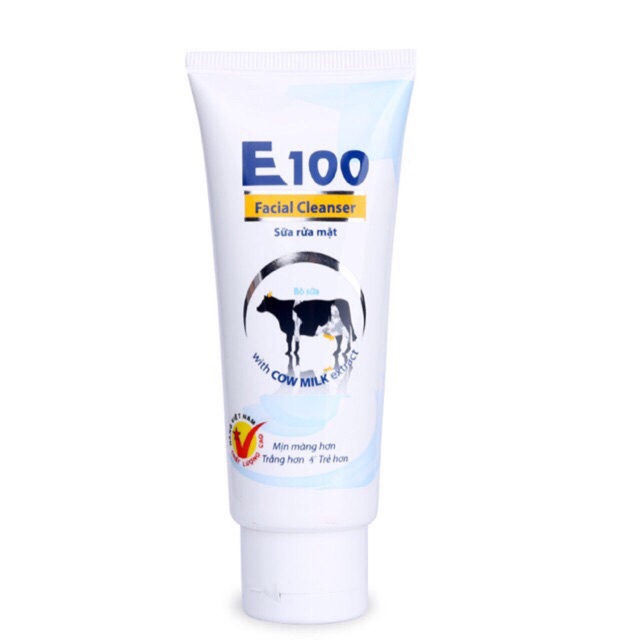 Sữa rữa mặt E100 con bò tuýp lớn