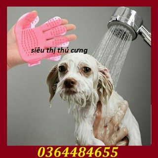 GĂNG TAY CHẢI LÔNG CHO CHÓ MÈO-GANG TAY TẮM RỬA VÀ MASSAGE CHO CHÓ MÈO