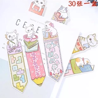 Hộp 30 Bookmark đánh dấu trang hình con mèo siêu cute